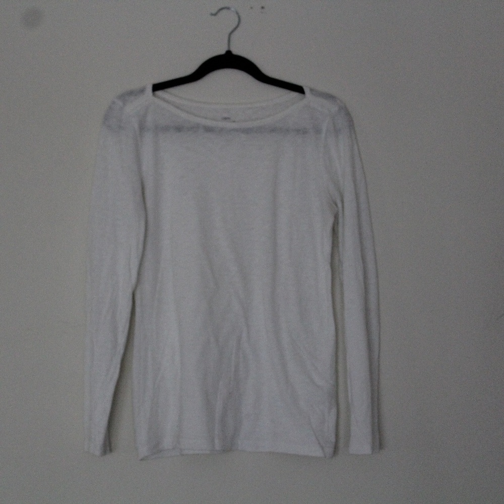 J. Crew White Long Sleeve Artist T Size M